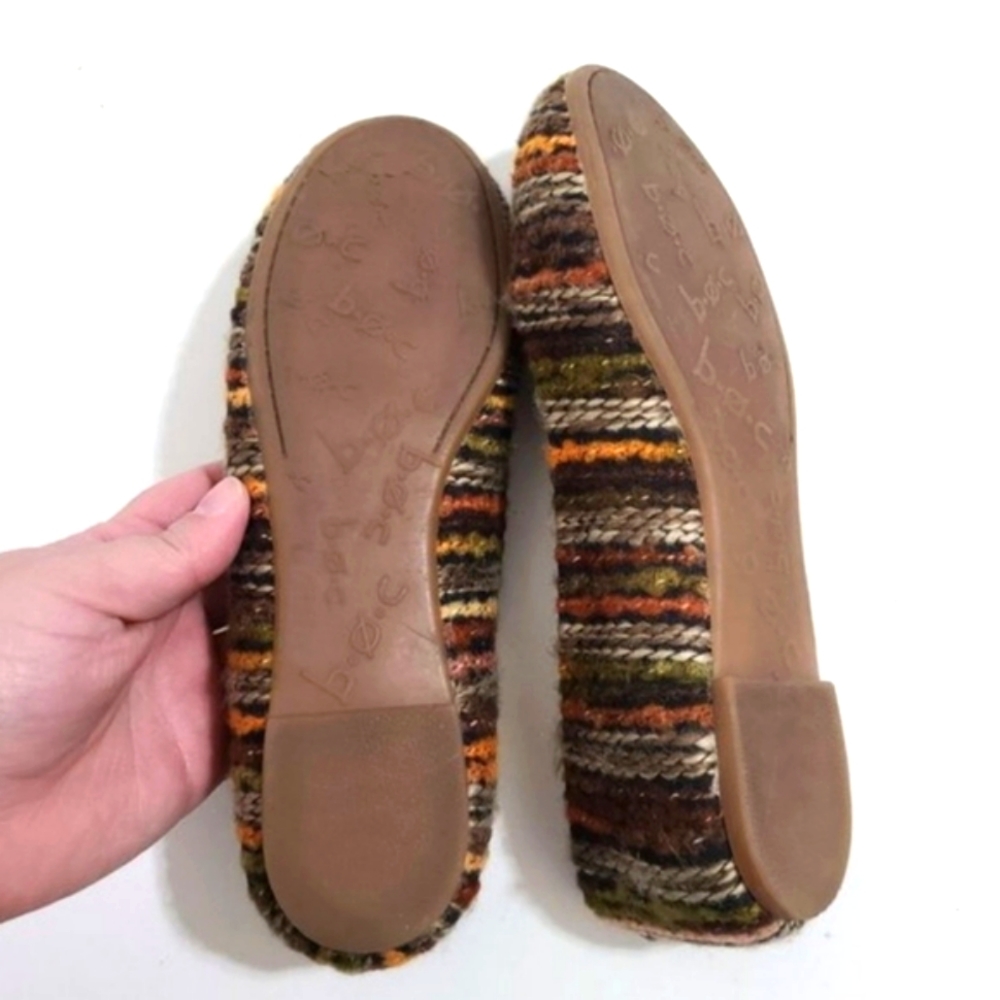 Woven Tapestry Knit Ballet Flats - Earthy Terracotta Brown Neutral 6 - Picture 5 of 6
